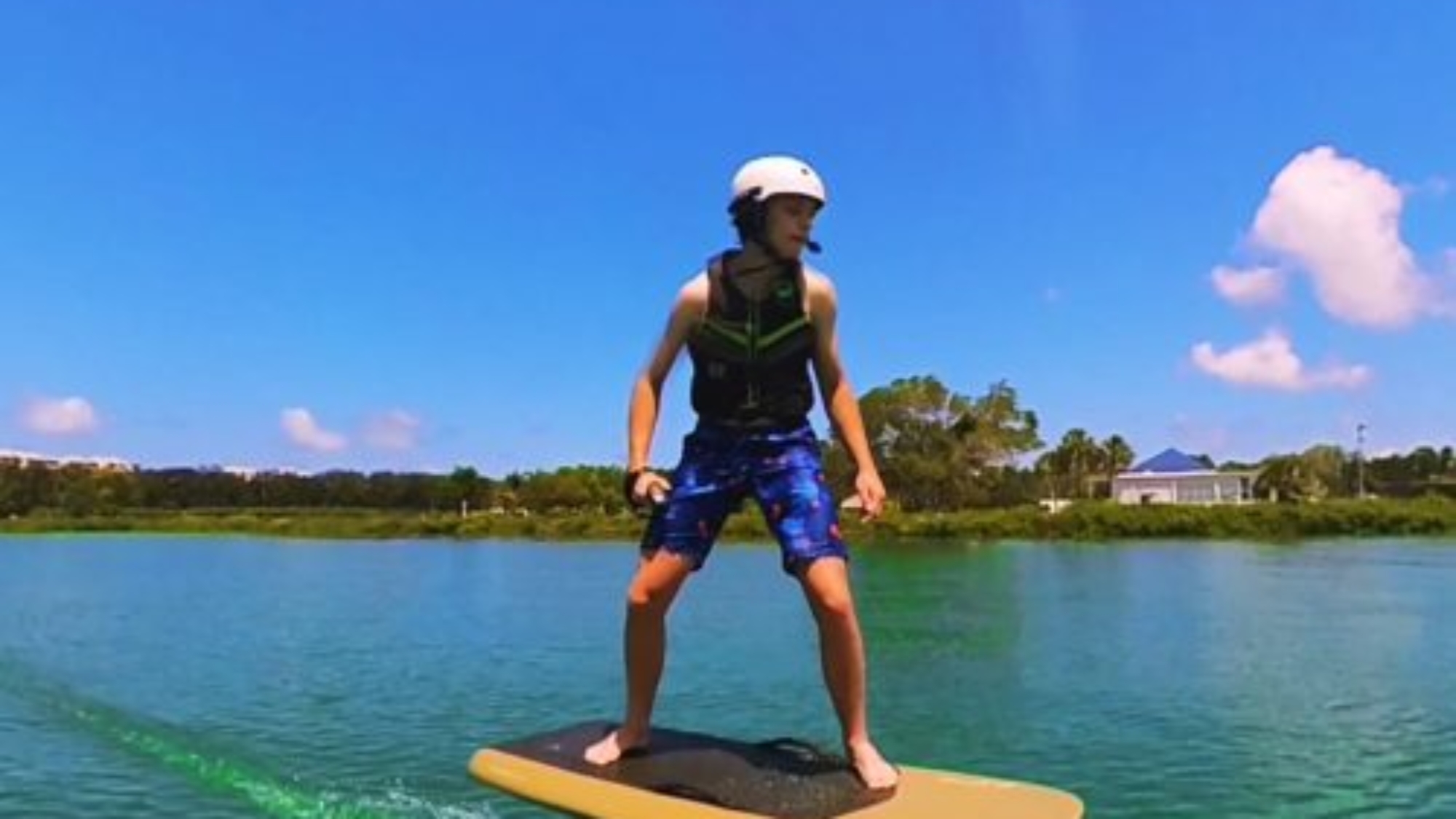 young man on efoil in sarasota